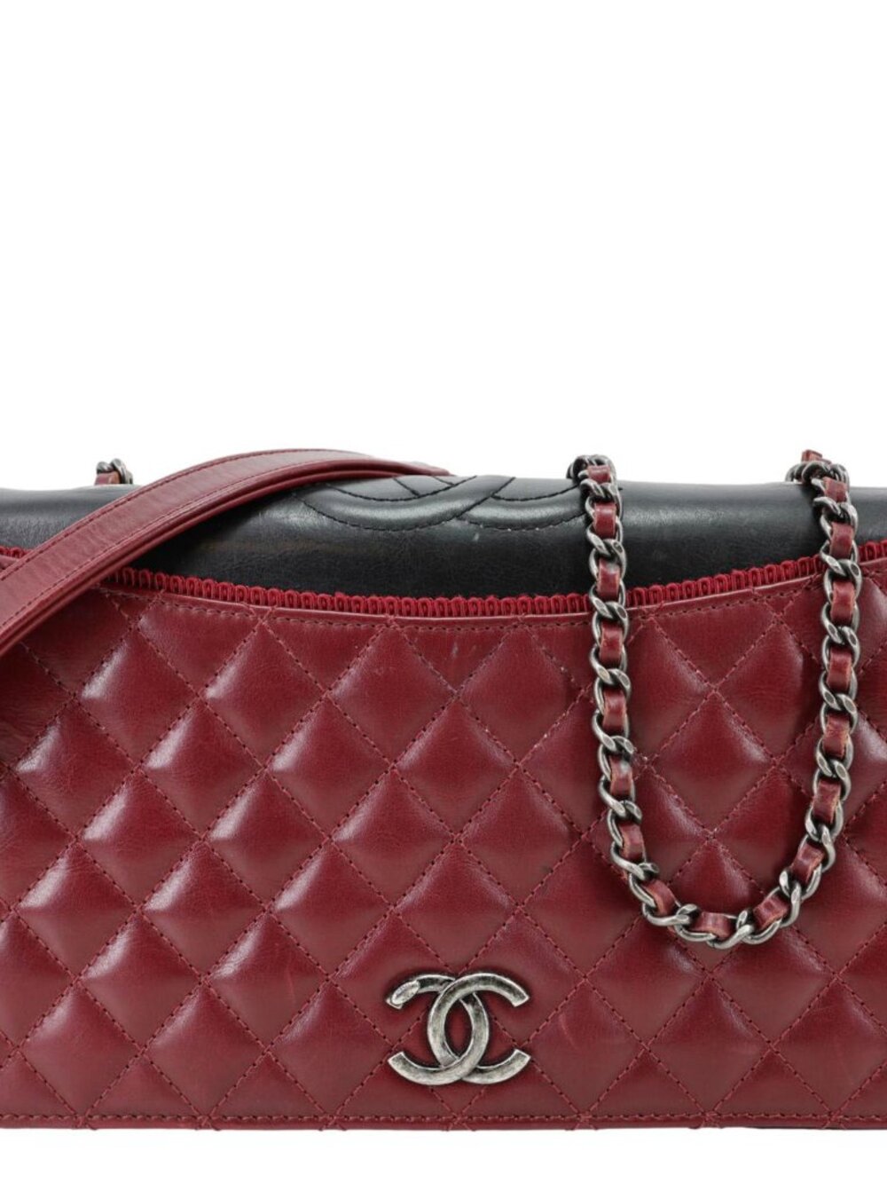 Chanel Ballerine Flap Quilted Calfskin Leather Crossbody Bag Burgundy